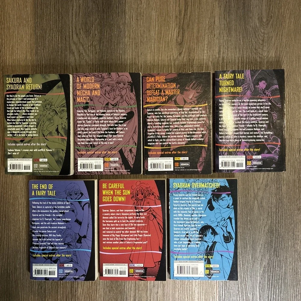 Tsubasa‎ Reservoir Chronicle Vol 1-7 Manga Lot Clamp, Del Rey, OOP